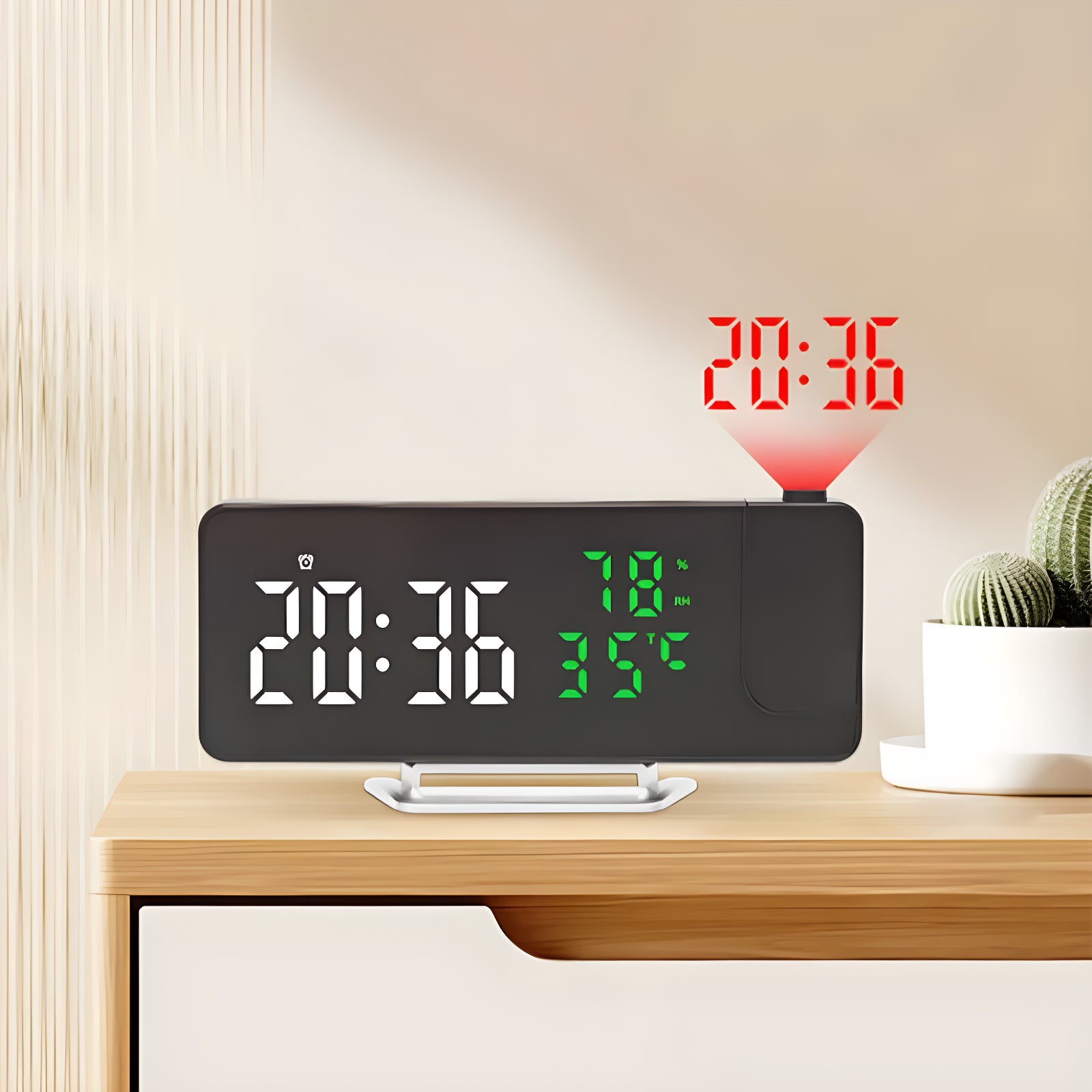 Projection alarm clock